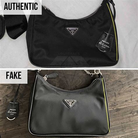 fake prada chain|false prada bag stitches.